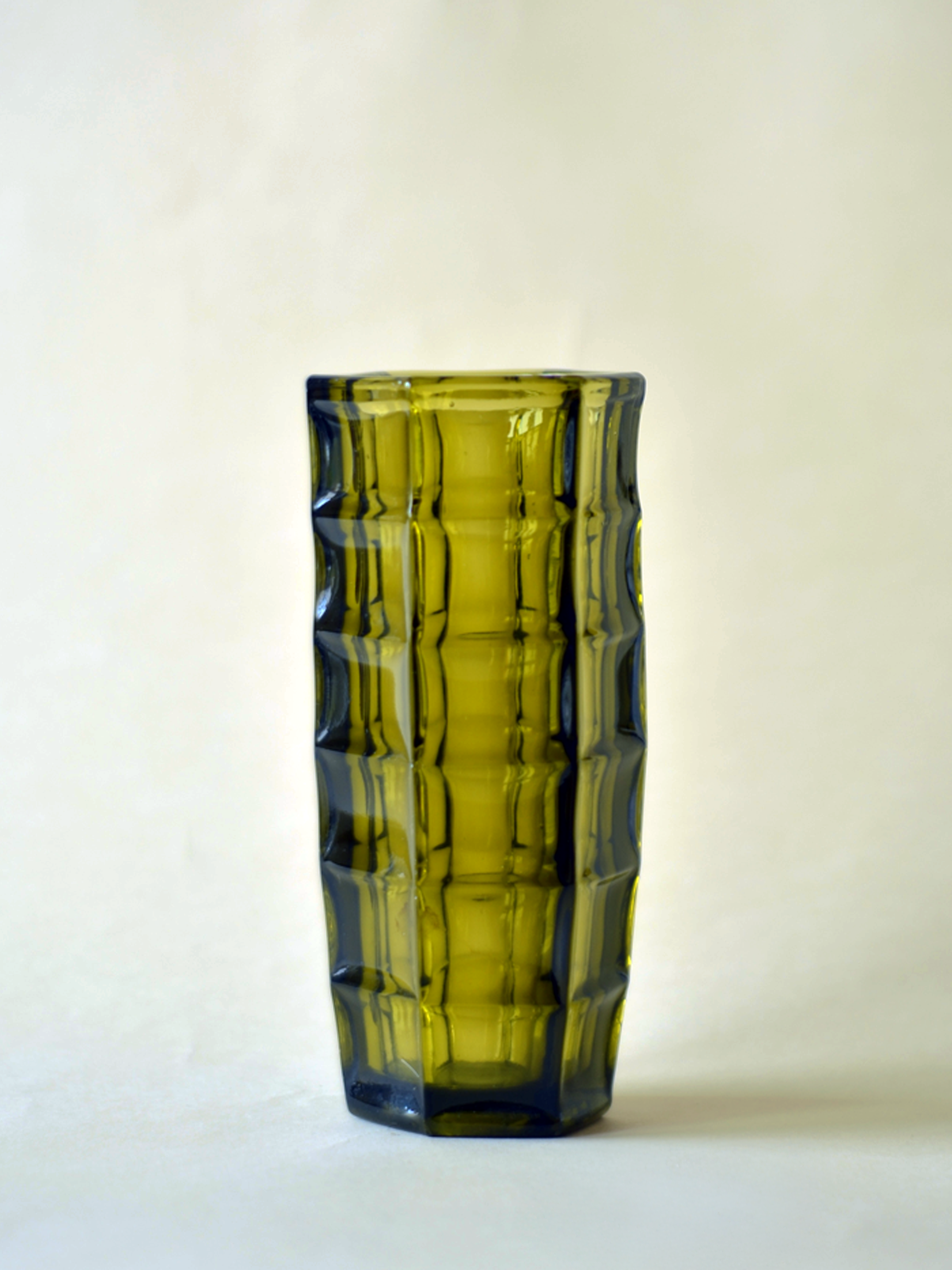 Olive coloured vase