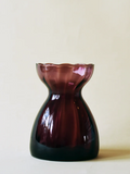 Burgundy glass vase